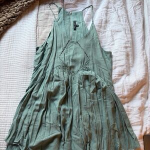 Romeo & Juliet Couture High-Low Mini Dress, Size Large, Pale Teal